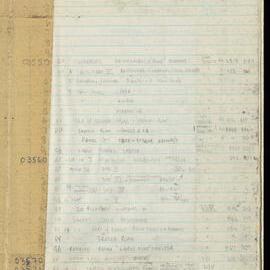 Peter Genge field notes. 03542