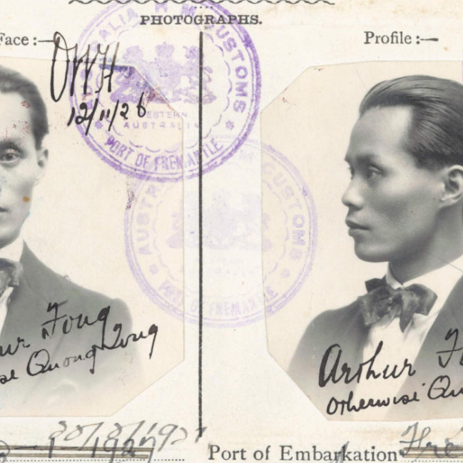 Arthur Fong CEDT 1926 (NAA Item ID: 1742223)