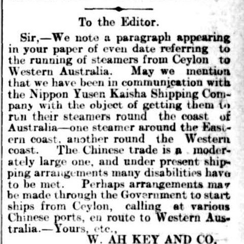 W. Ah Key & Co., Perth