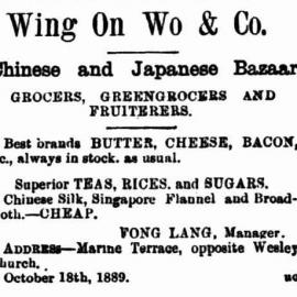 Wing on Wo advert 1889