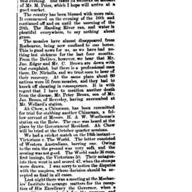 Country News West Australian  4 September 1884,  3