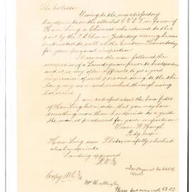 Ham Ling - letter regarding fingerprints