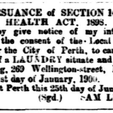 Sam Lung Laundry, Perth