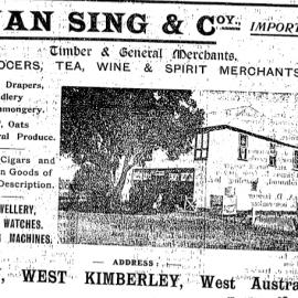Quan Sing & Co. 1909 Post Office Directory advertisement