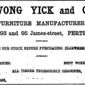 Kwong Yick & Co. Advertisement - 1905
