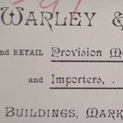 C H Warley - letterhead 1899