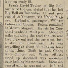 Death of Chong John William McGregor