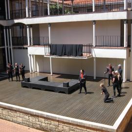 Titus Andronicus, 2014. Production photo. 1.1 Tamora pleads for Alarbus.