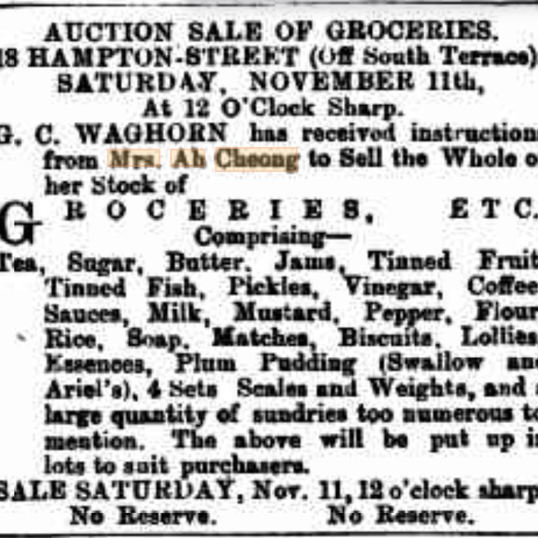 Ah Cheong's Store, Fremantle