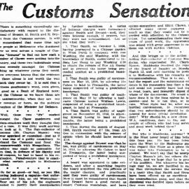 The Customs Sensation 1911