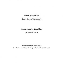 Oral History Transcript - Anne Atkinson