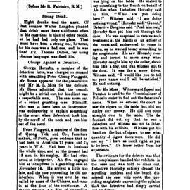 Charge against a detective for a court assault 1903