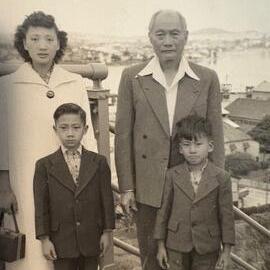 Lee Fay photograph with family