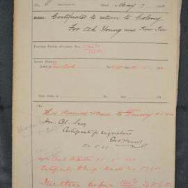 Ah Young & Kow Kee 1900-927