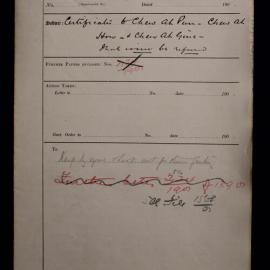 Chew Ah Pun, Chew Ah How, Chew Ah Gine 1900-1158