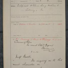 Chin Tong 1900-199 (probably Cheng Tong)