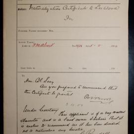 Lee Wood 1900-2221 naturalisation