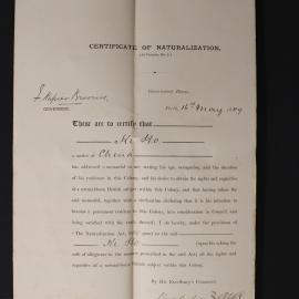 Naturalization Certificate - Ki Ho