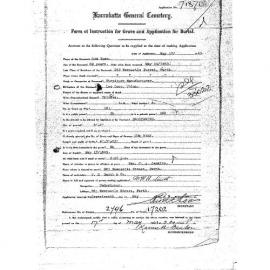 Yuen Kum Karrakatta Cemetery record