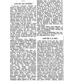 George Stanley Washing - Obituary