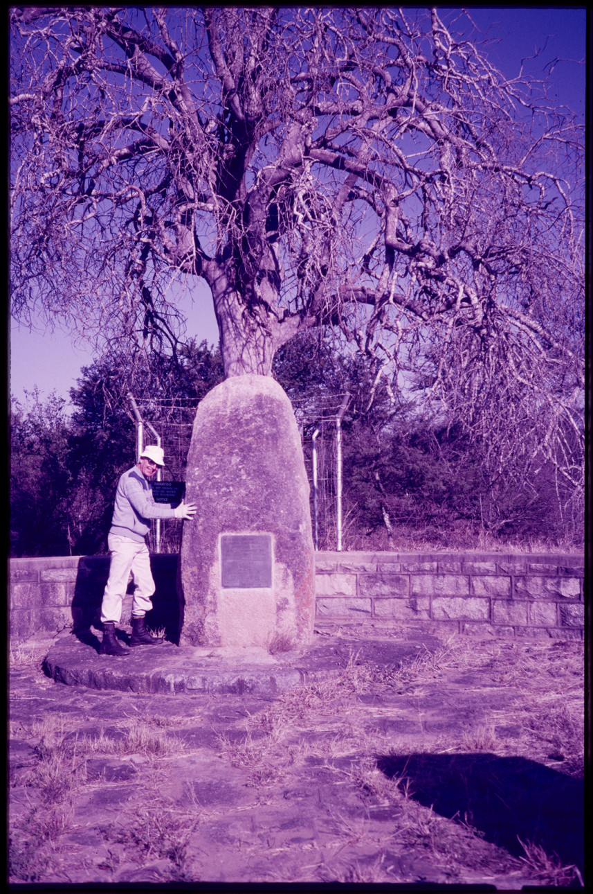 Peter Genge at the Mzilikazi memorial in 1985