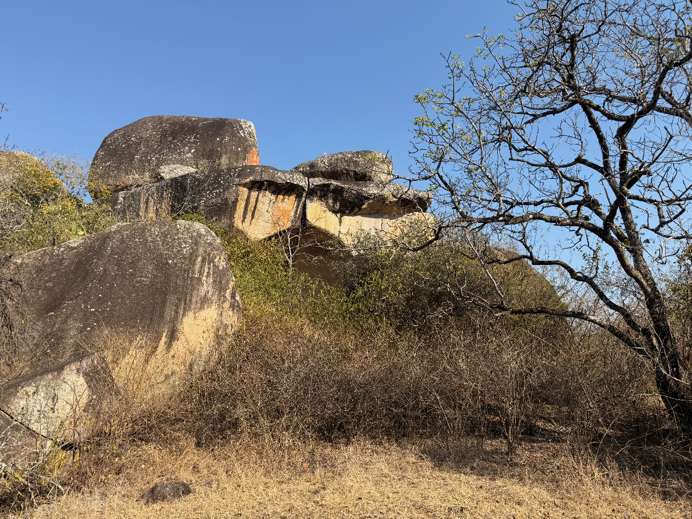 View of rock shelter (photograph taken by Leigh Marymor in 2026)
