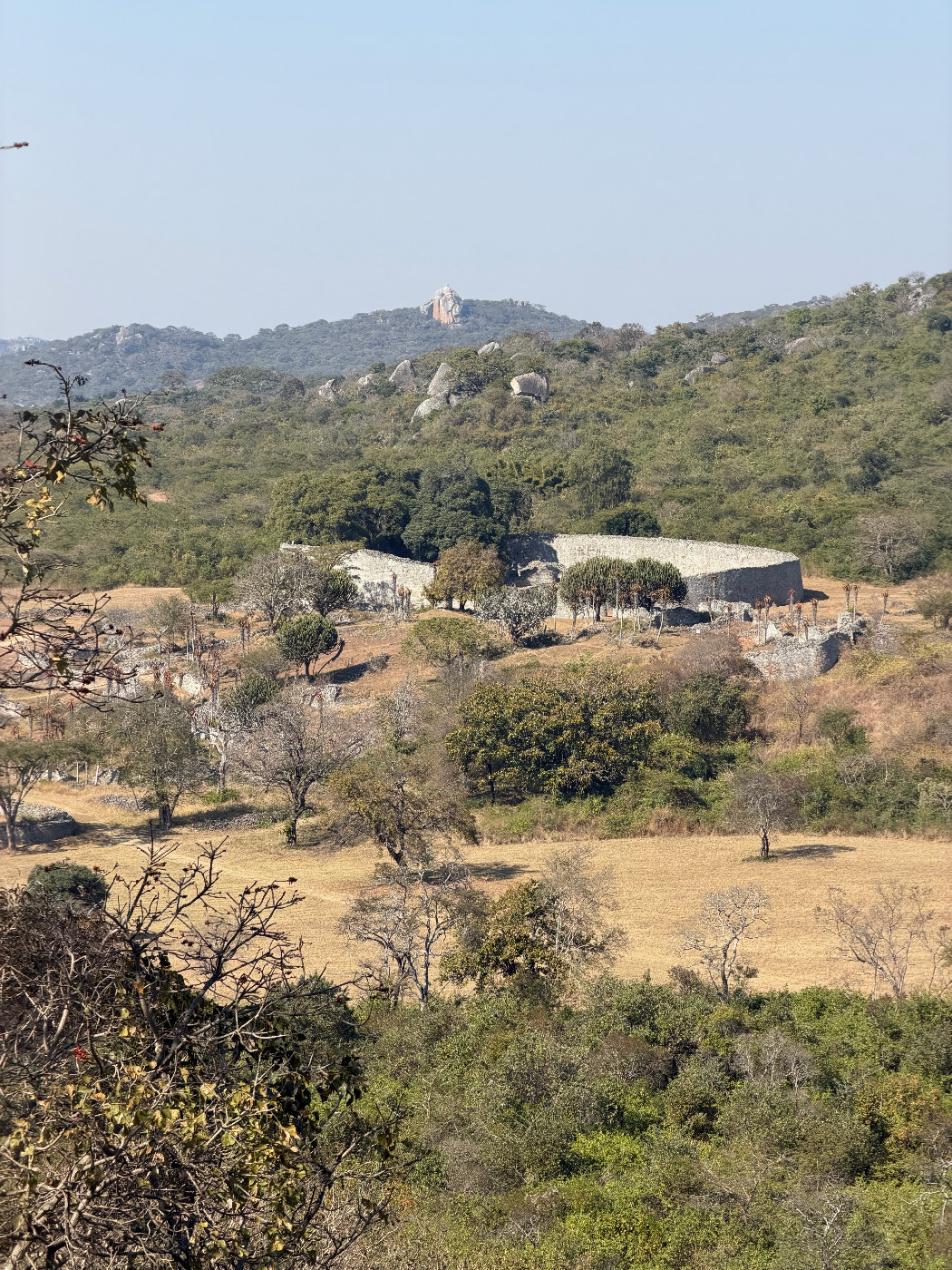 View of the Great Enclosure from the Hill Complex (photograph by Leigh Marymor in 2026)