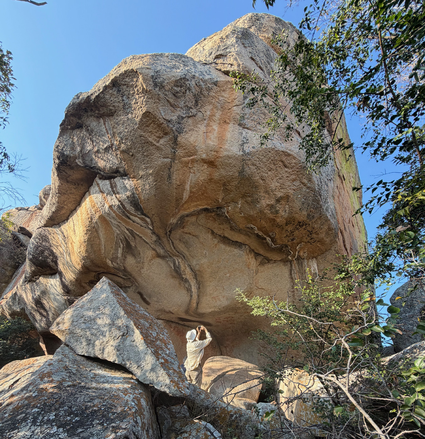 General view of Mbalebale or Cave of Nuts (photograph by Leigh Marymor in 2026)