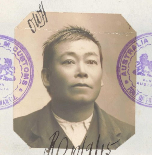 Photograph of Ah Can (1) in 1913 from his CEDT paperwork (source: NAA: K1145, 1913/139)