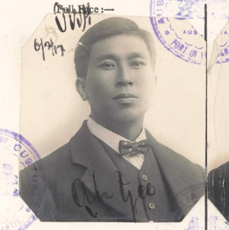 Photograph of Ah Yee (2) aged 37 in 1917 from his CEDT paperwork (source: NAA: K1145, 1917/17)