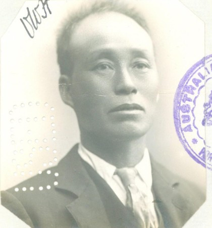 Cheong Joe aged 45 in 1912 from his CEDT paperwork (source: NAA: K1145, 1912/176)