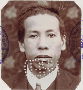 Chin Mun aged 28 in 1910 from his CEDT paperwork (source: NAA: K1145, 1910/7)
