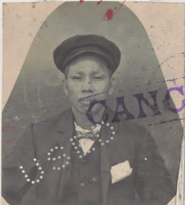 Photograph of Chong King (2) aged 30 in 1908 from his CEDT paperwork (source NAA: K1145, 1908/31)