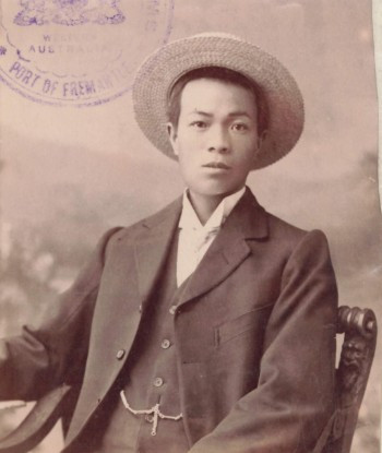 Choong Foon aged 34 in 1904 from his CoD paperwork (source: NAA: K1145, 1904/23) 