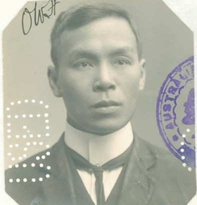 Chue Tom aged 37 in 1913 from his CEDT paperwork (source: NAA: K1145, 1913/45)
