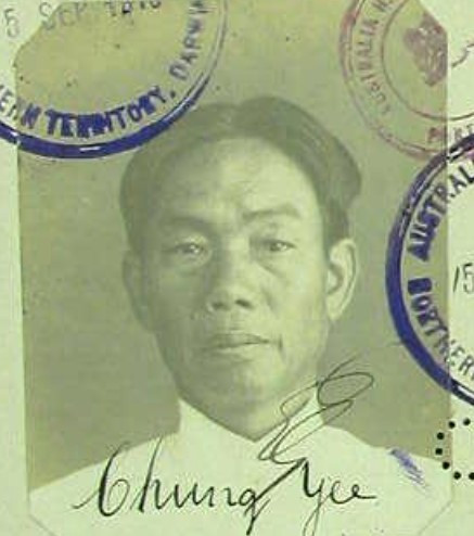 Chung Yee, aged 50 in 1919, taken from his CEDT paperwork (source: NAA: E752, 1919/37)