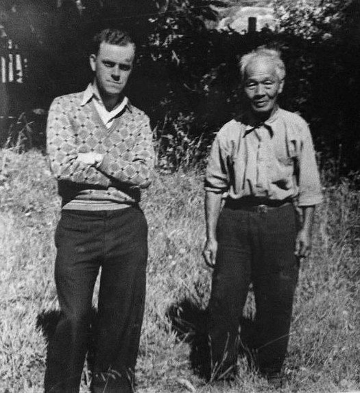 Photograph of Keith Cull (left) and John Jimmy (right) in garden of 254 Middleton Road, Albany in the 1930s (photograph generously provided by the Cull/Green family)