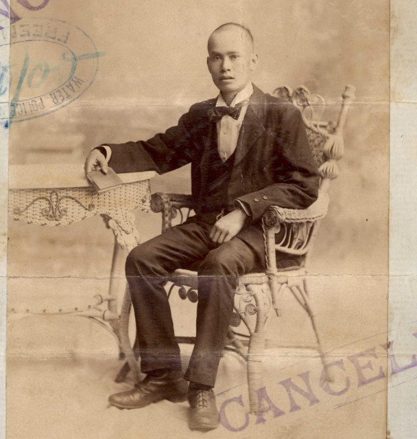 Jow Hoo Charlie aged 31 in 1900 from his CoD paperwork (source: NAA: K1145, 1900/182) 