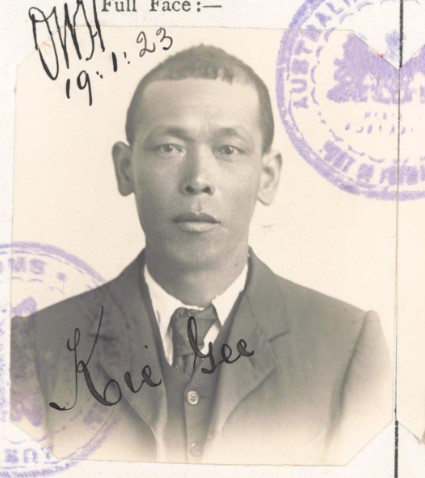 Photograph of Kee Chee aged 42 in 1923 from his CEDT paperwork (source: NAA: K1145, 1923/11)