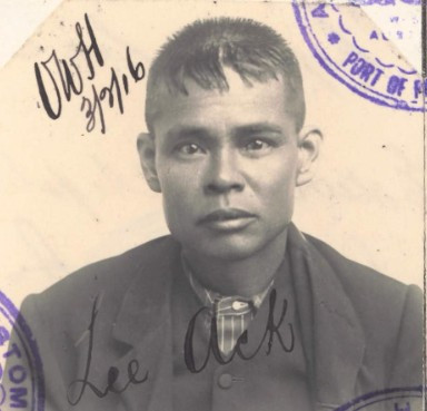 Lee Ack aged 45 in 1916 from his CEDT paperwork (source: NAA: K1145, 1916/23)