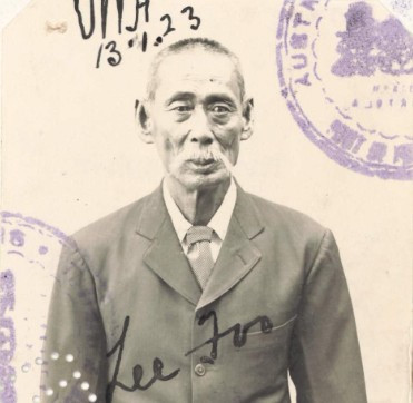 Lee Foo aged 58 in 1923 from his CEDT paperwork (source: NAA: K1145, 1923/8)