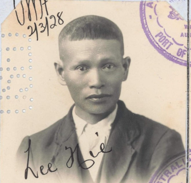 Lee Hie aged 53 in 1928 from his CEDT paperwork (source: NAA: K1145, 1928/37)