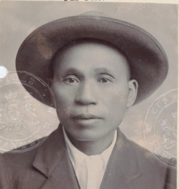 Lee Sing (3) aged 40 in 1905 from his CoD paperwork (source: NAA: K1145, 1906/2)