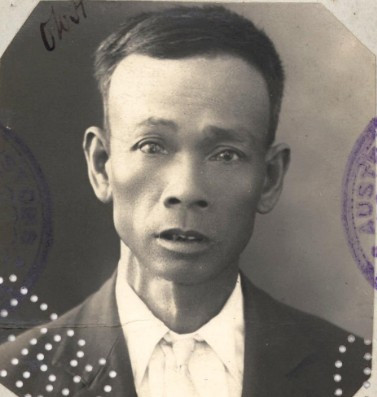 Louey Chong F aged 47 in 1912 from his CEDT paperwork (source: NAA: K1145, 1912/87)