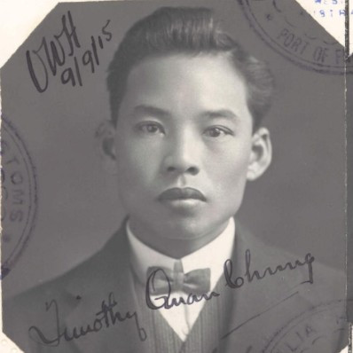 Quan Chung Timothy aged 35 in 1915 from his CEDT paperwork (source: NAA: K1145, 1915/139)