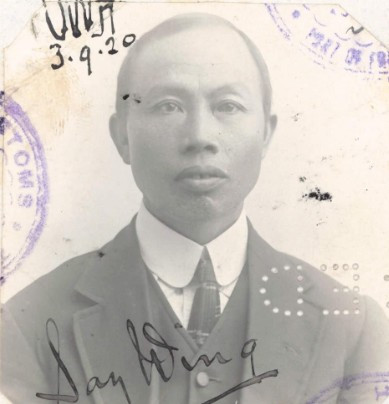 Say Wing pictured aged 42 around 1920 (source: National Archives, K1145, 1920/154).