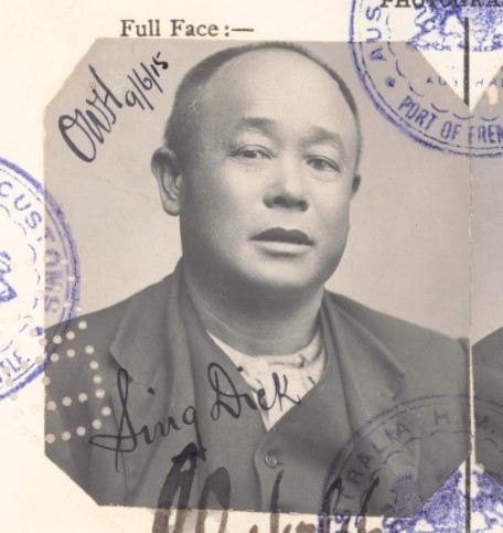 Photograph of Sing Dick (2) aged 51 in 1915 from his CEDT paperwork (source: NAA: K1145, 1915/104)