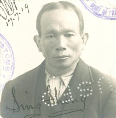 Sing Sheng (aka Sing Shong) aged 54 in 1919 from his CEDT paperwork (source: NAA: K1145, 1919/87)