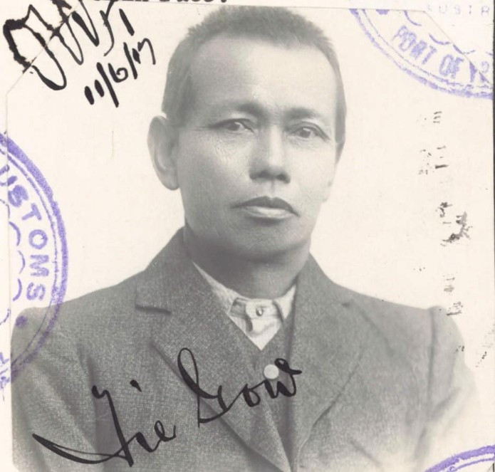 Tie Gow aged 55 in 1917 from his CEDT paperwork (source: NAA: K1145, 1917/90)