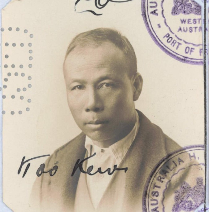 Too Kew aged 57 in 1938 from his CEDT paperwork (source: NAA: K1145, 1938/20)